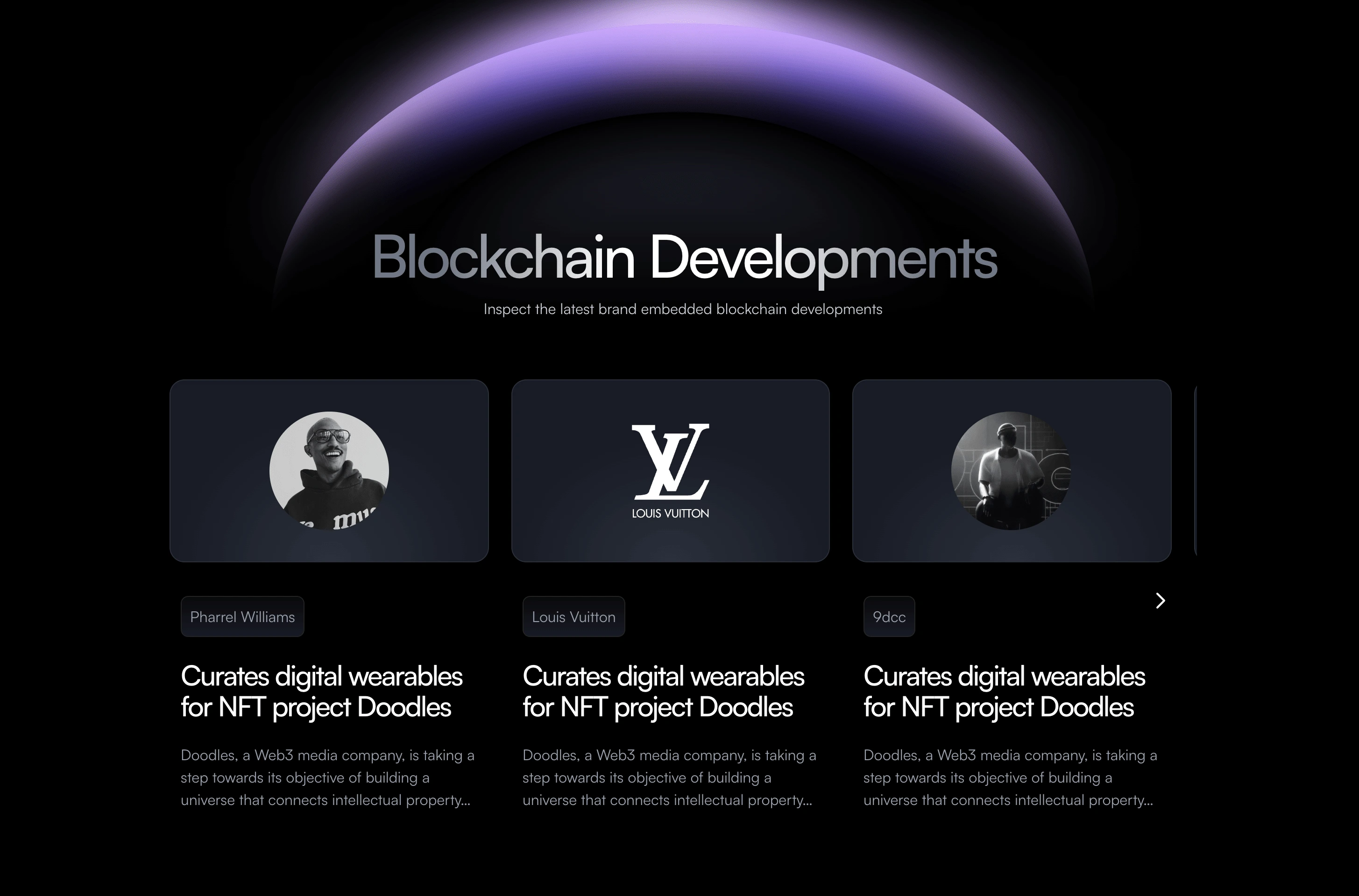 Blockchain Developments Section