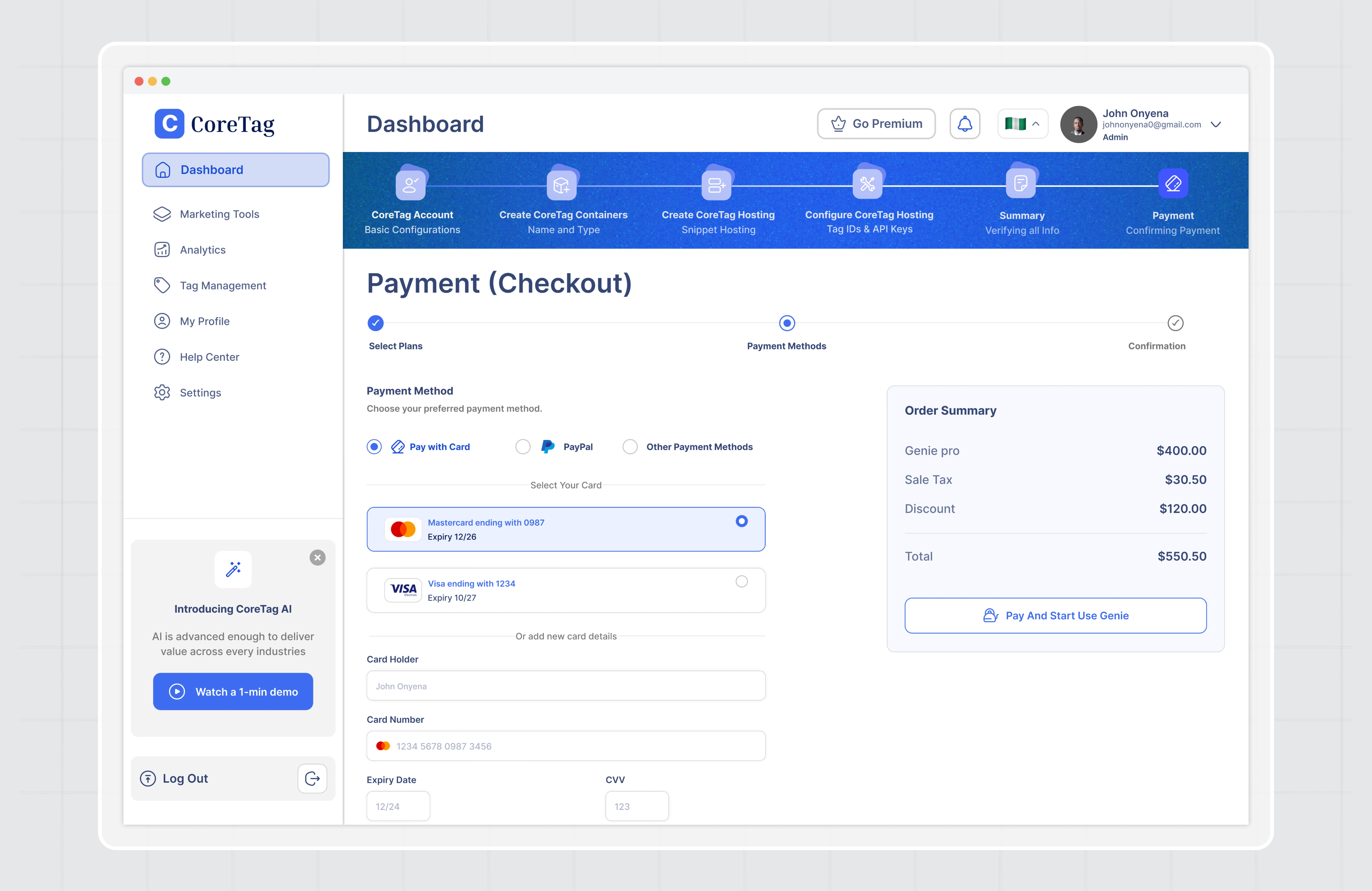  Smooth & Secure Payments! Choose your preferred payment method and get started with CoreTag effortlessly. Transparency at every step.