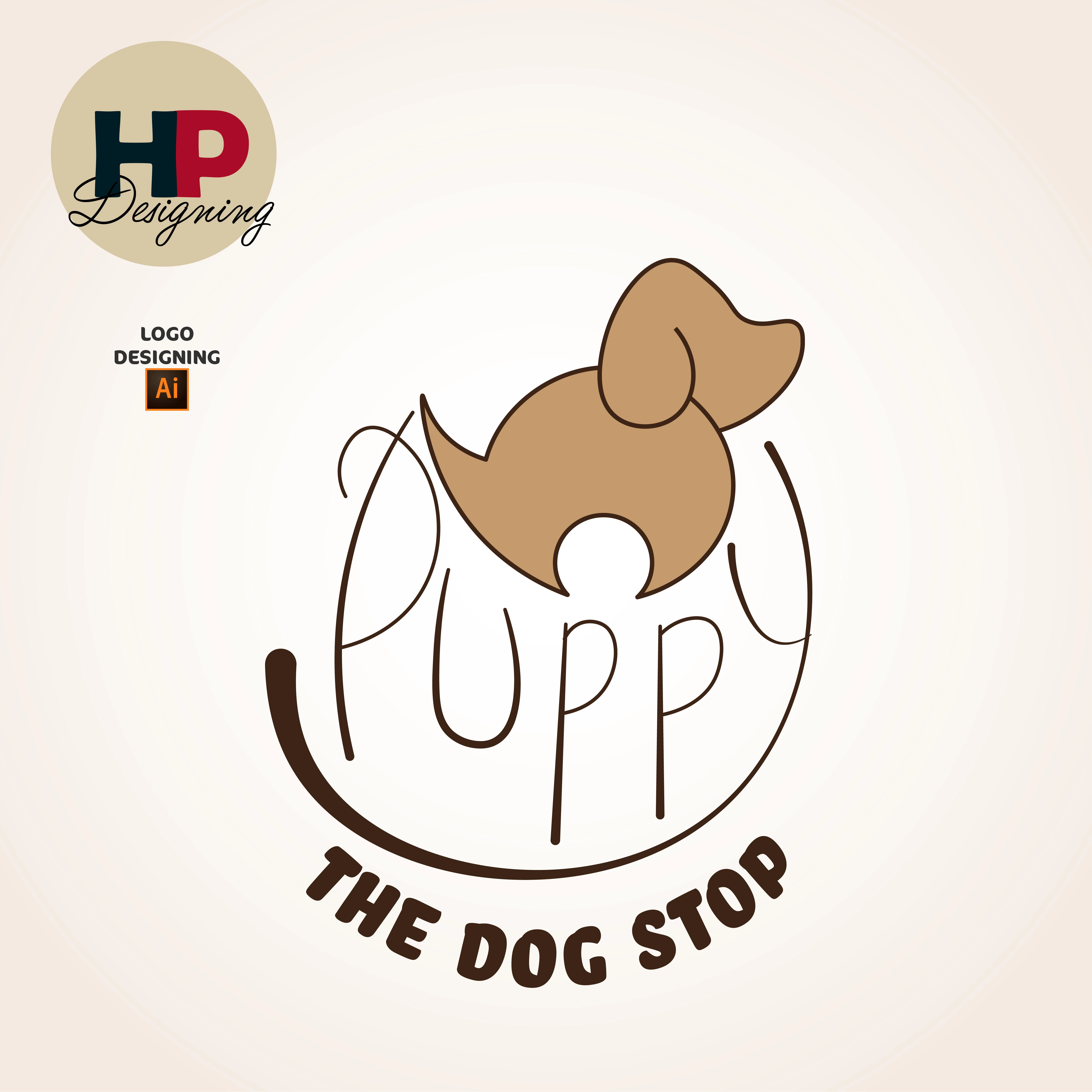 Logo Designing for Puppy - The Dog pet shop