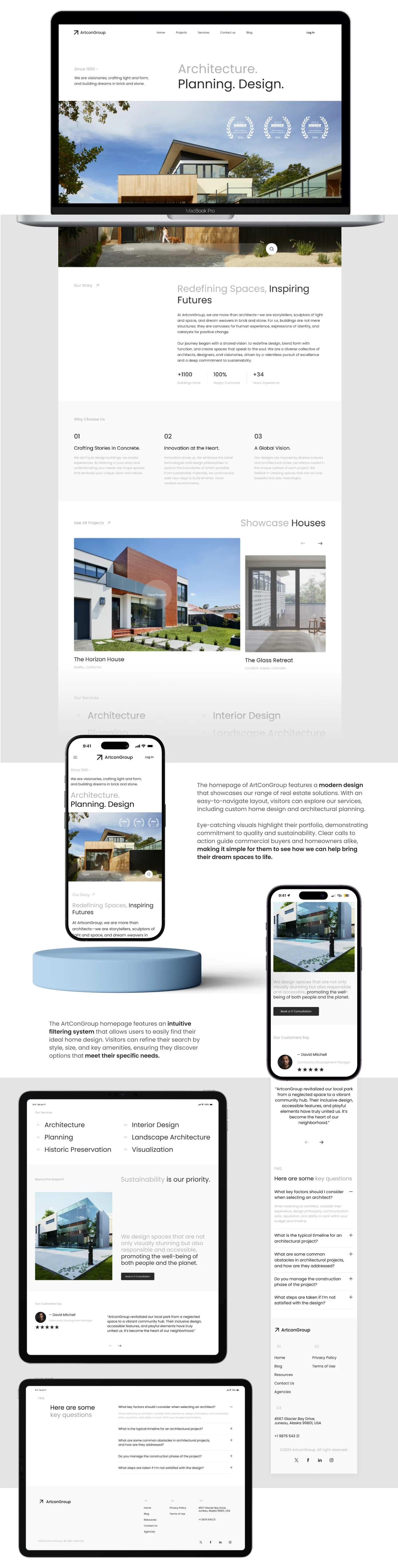 Home Page Presentation Desktop & Mobile