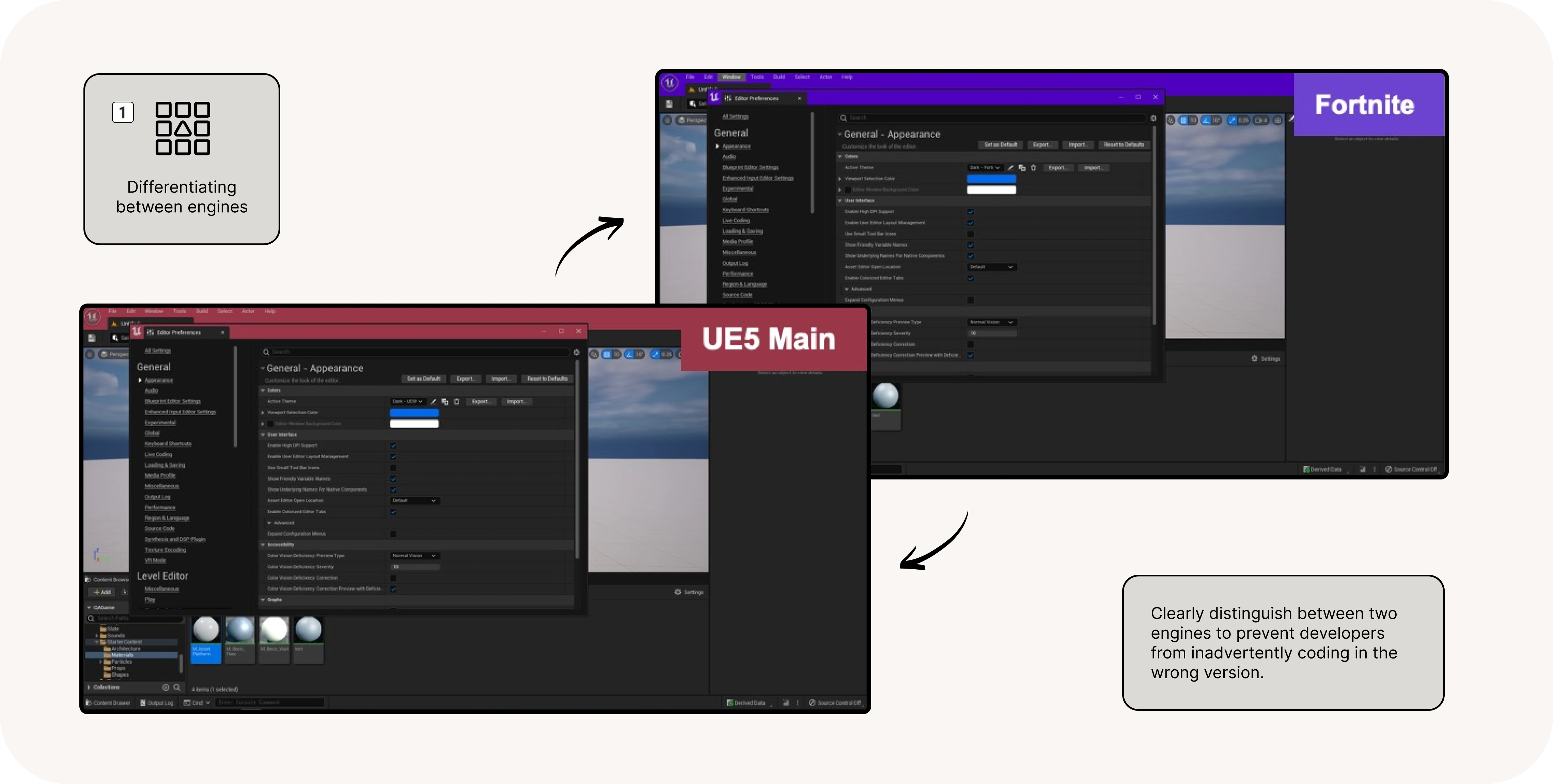 Use case 1: Differentiate between engine versions