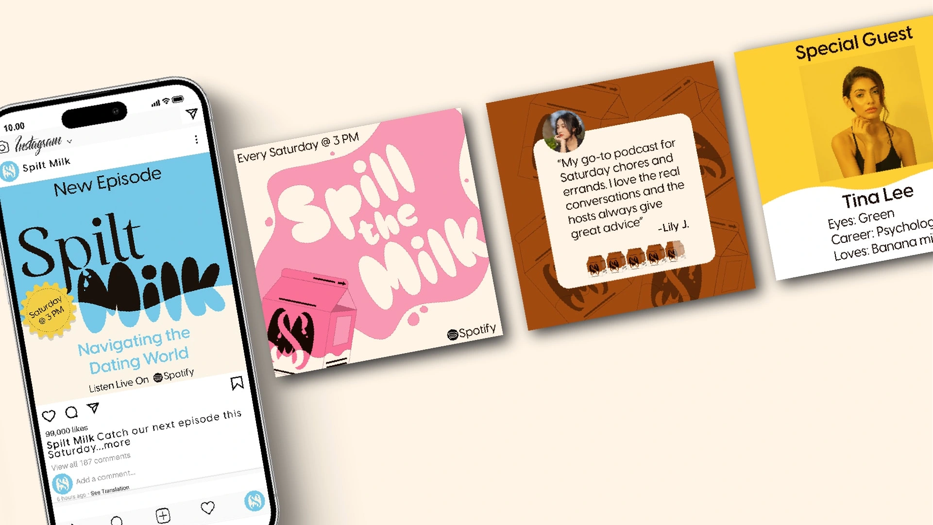 Spilt Milk - Social Media Post Templates