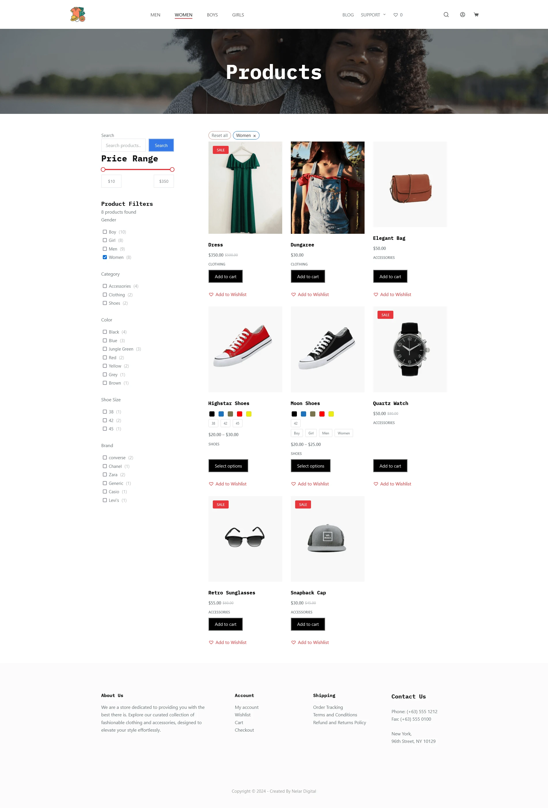 Products Page