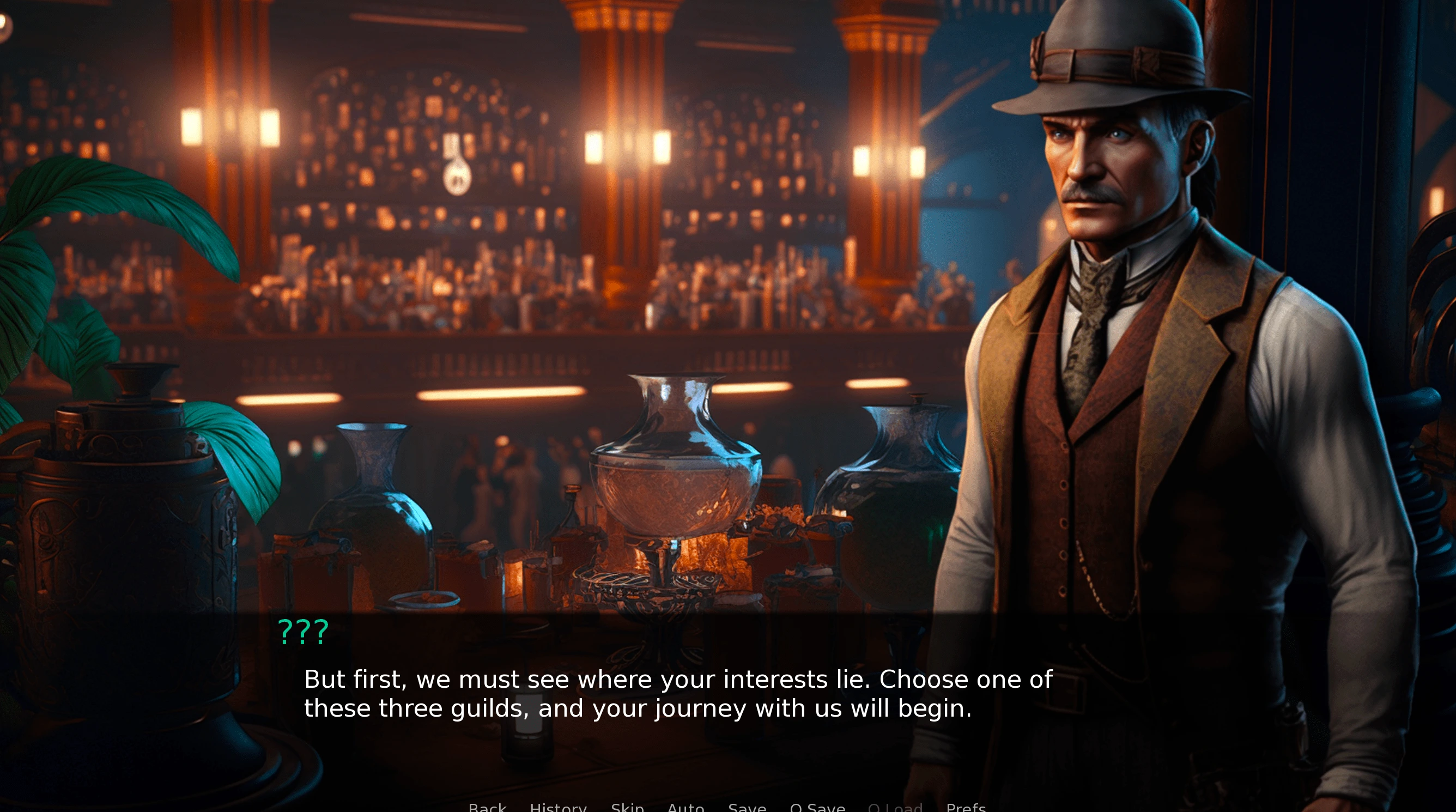 IN-GAME SCREENSHOT PRIOR TO MAKING THE FIRST CHOICE