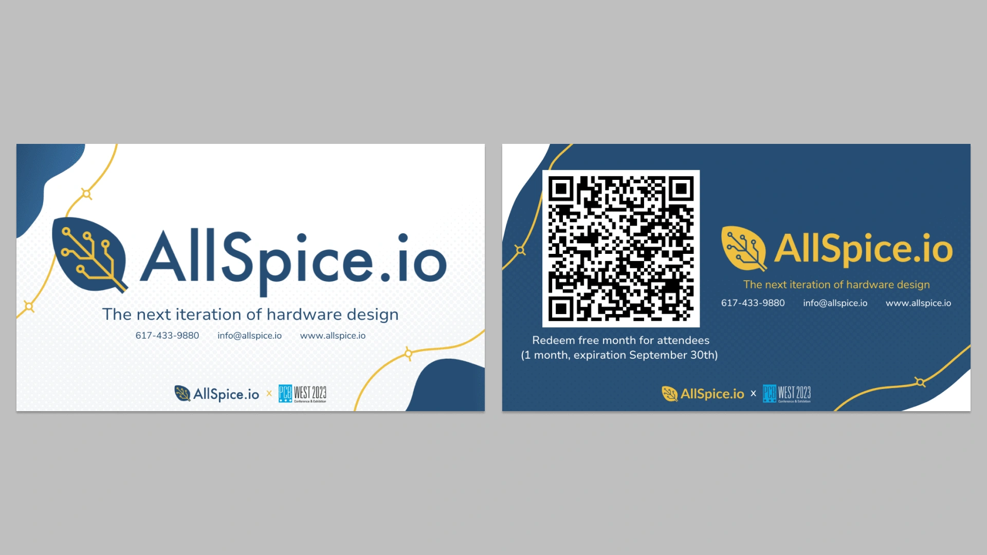 AllSpice.io x PCB West Business Card, 2023