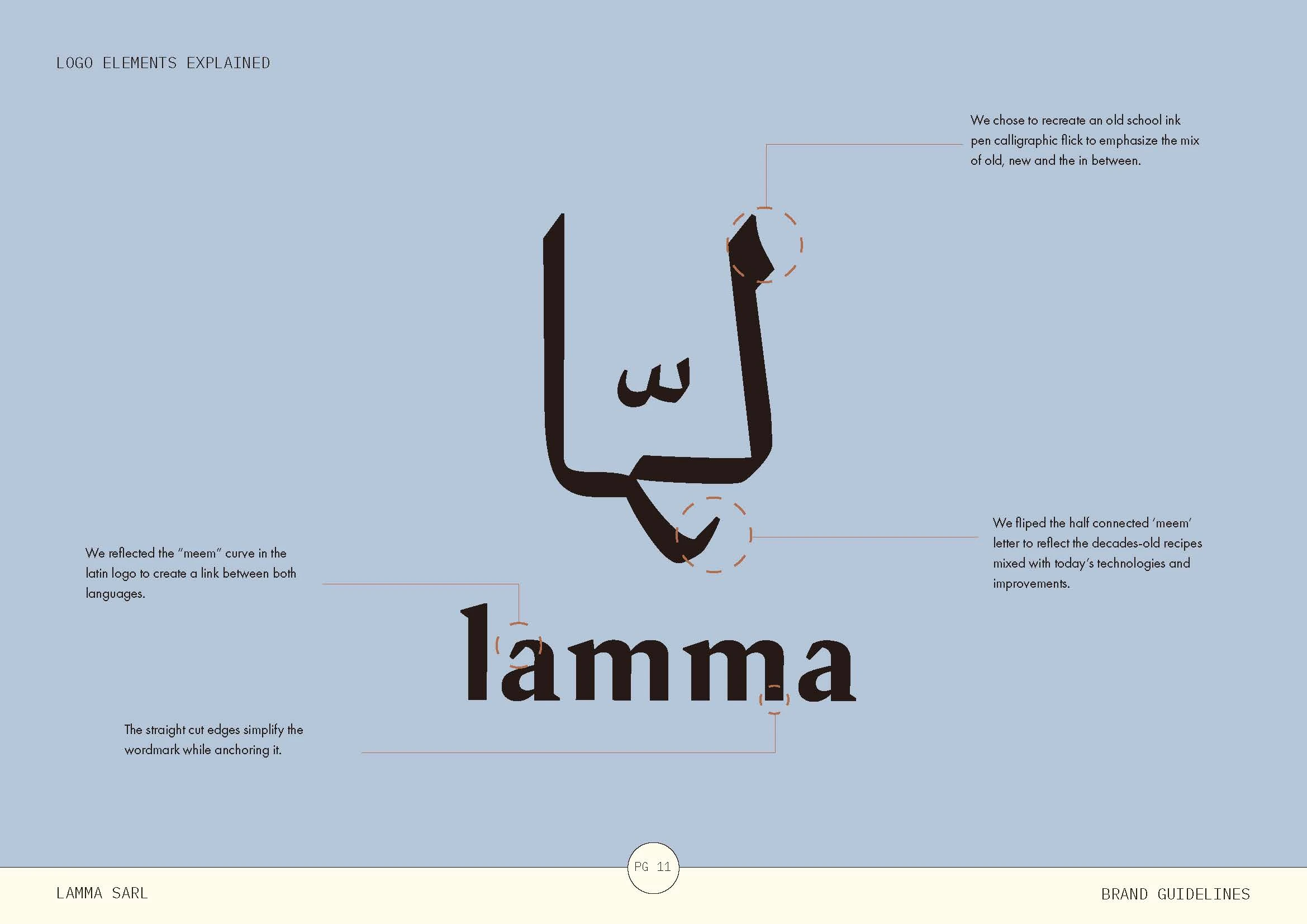 Explaining the elements of the multilingual logos.