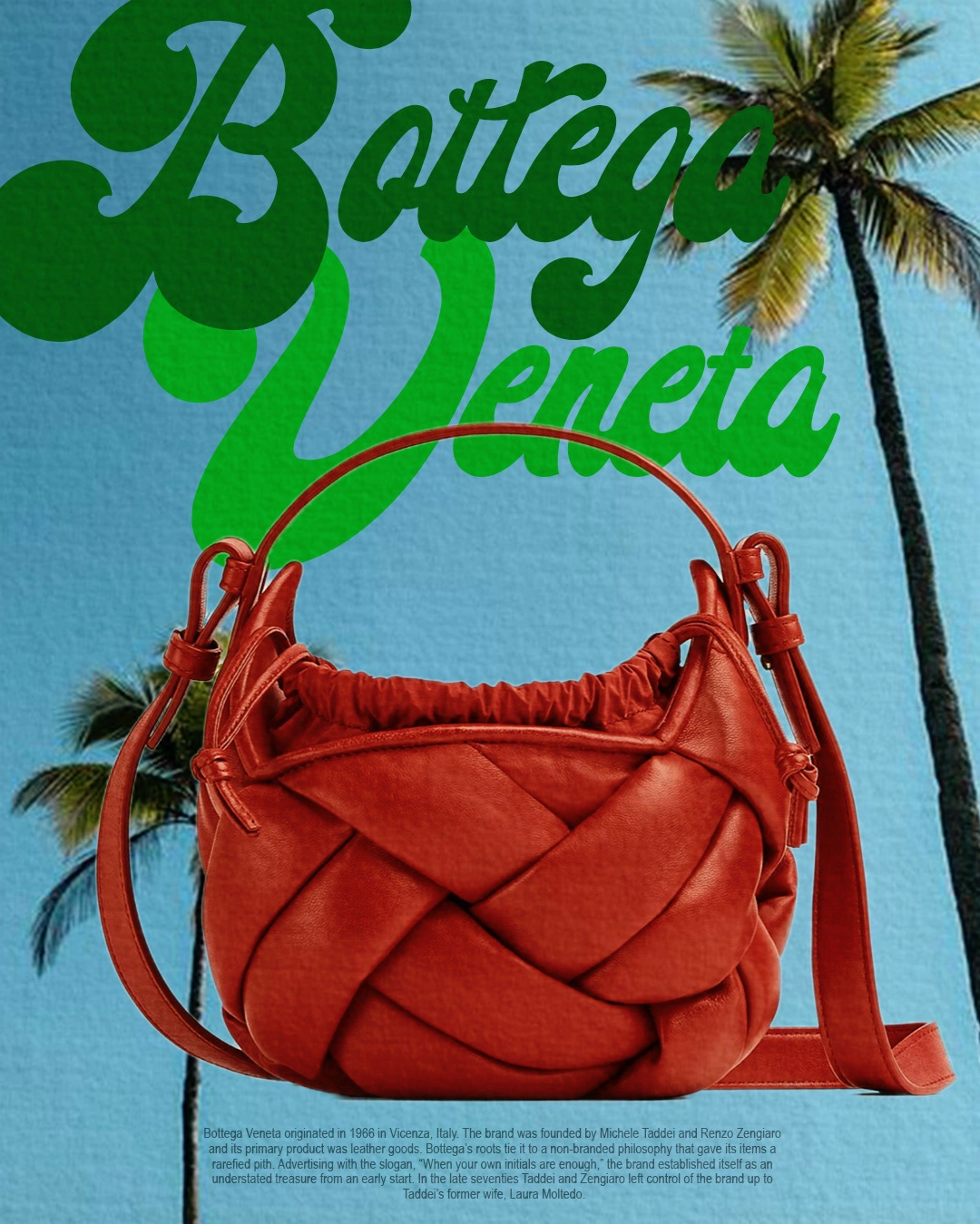 Summer inspired Bottega Veneta mock product ad 