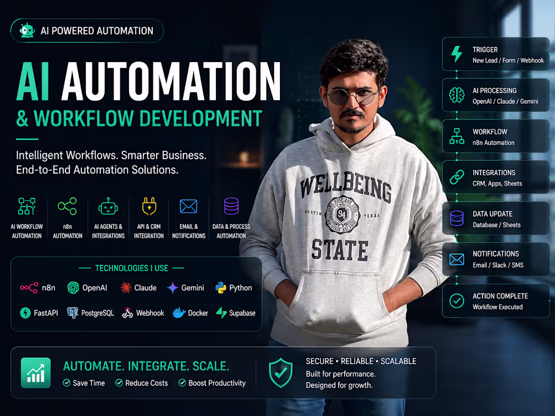 Cover image for AI Automation & Workflow Development