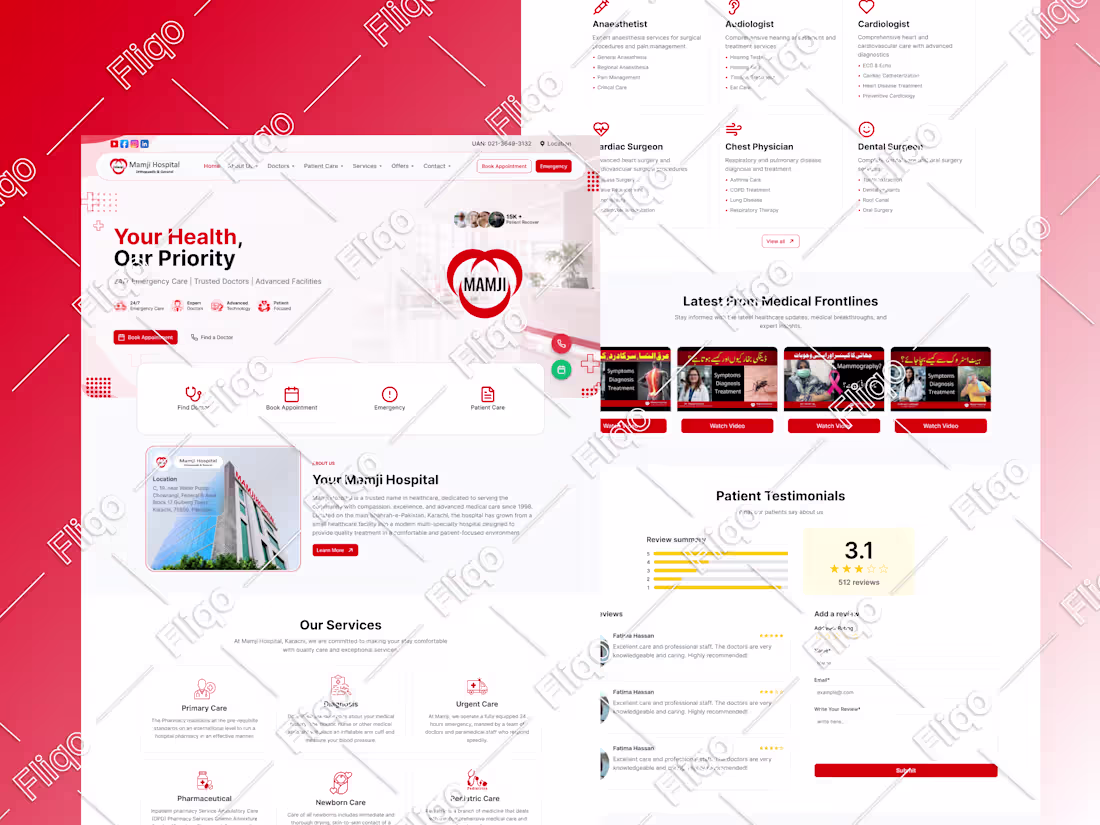 Cover image for Hospital & Healthcare Website Design in Figma