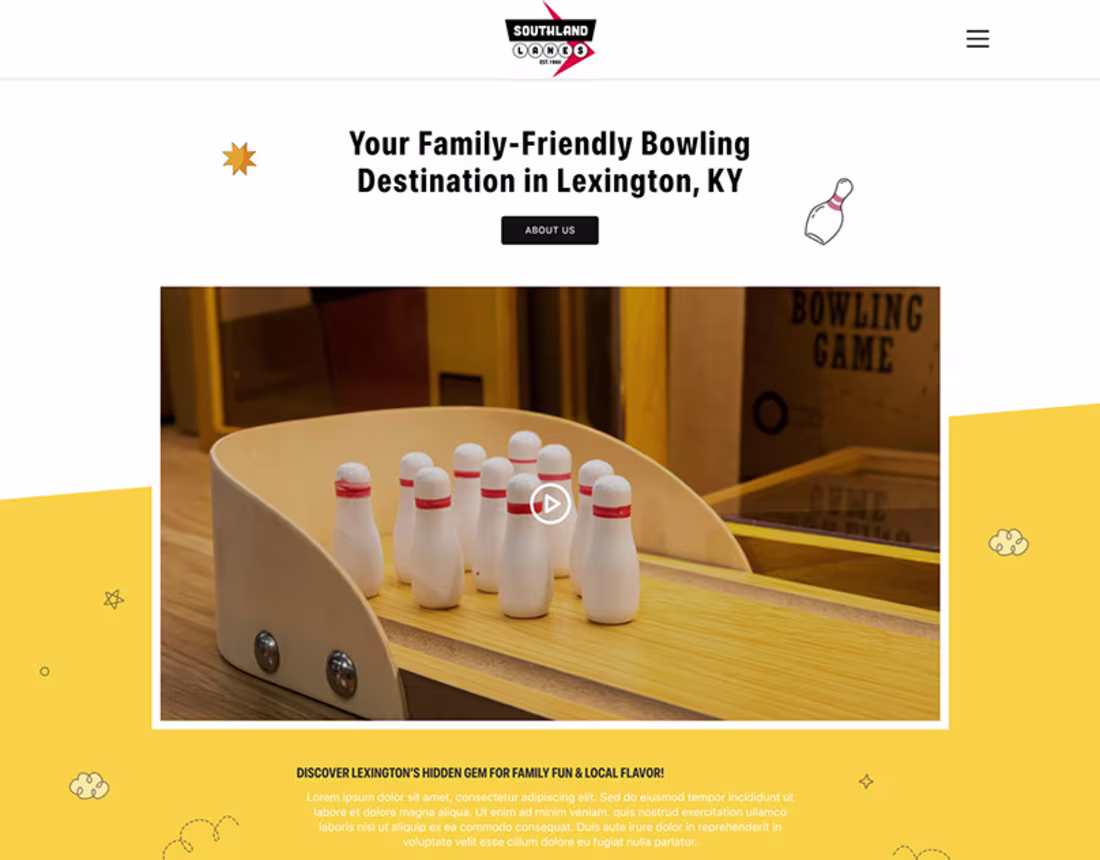 Cover image for Southland Bowling Website Design :: Behance