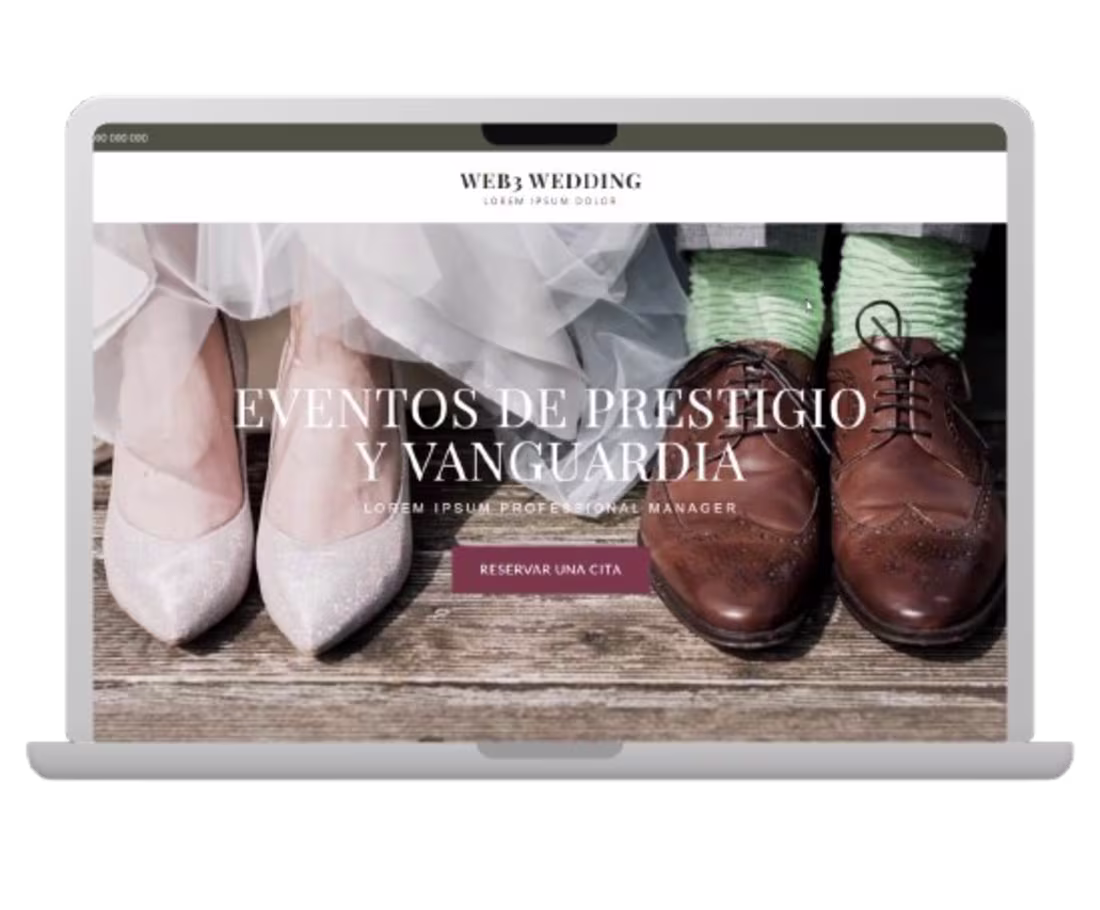 Cover image for Diseño web de invitaciones digitales para agencias de bodas