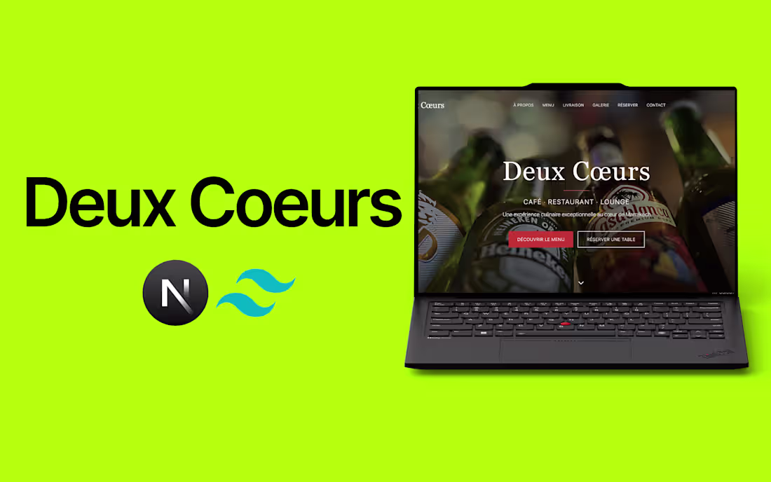Cover image for DeuxCœurs — Restaurant Website 🍽️ A modern restaurant websi...