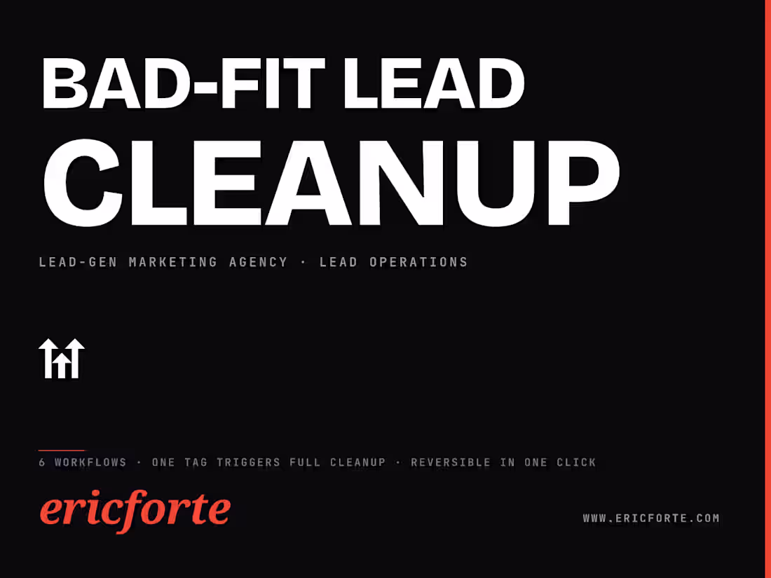 Cover image for Automated Lead Disqualification System for Marketing Agencies
