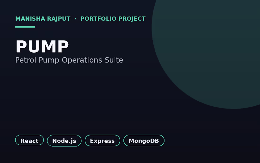 Cover image for PUMP – Petrol Pump Operations Suite