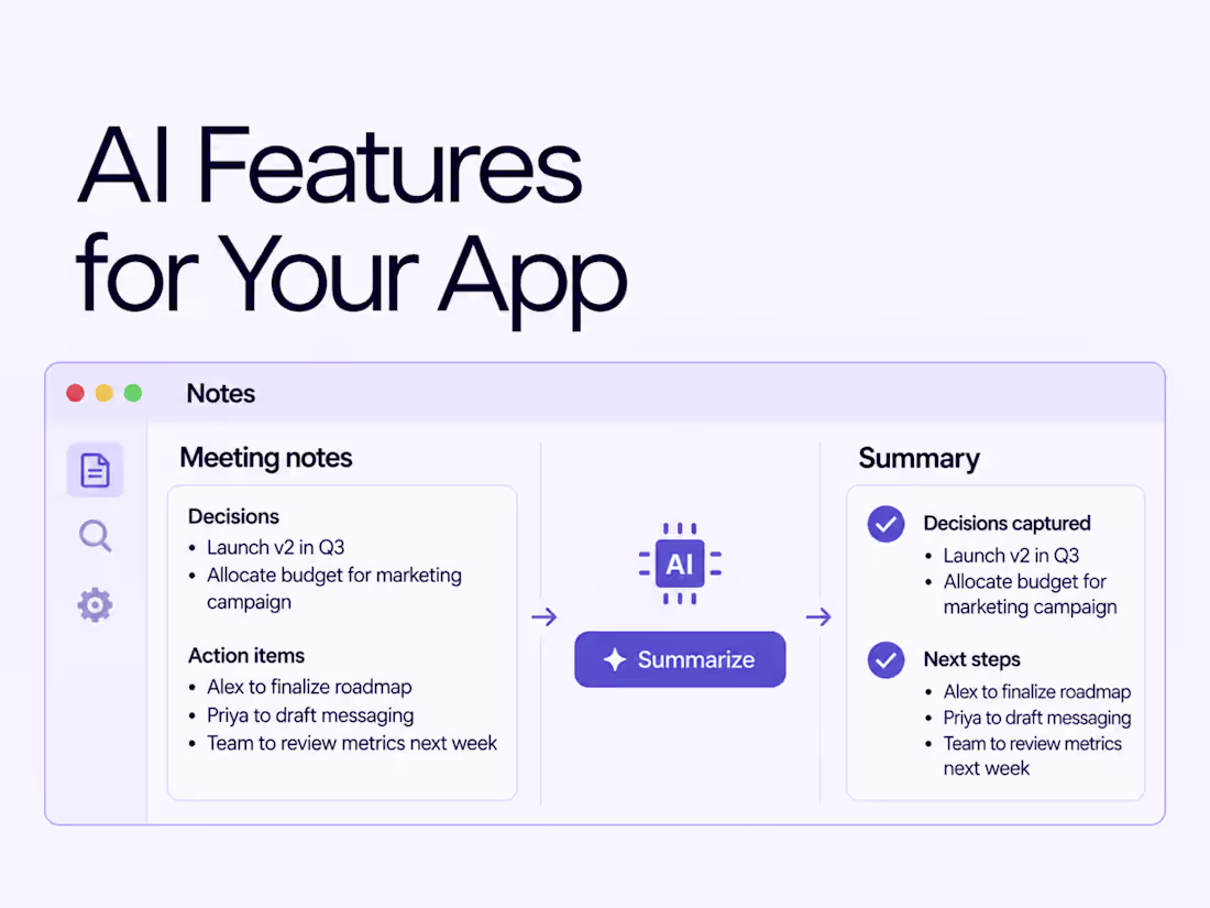 Cover image for AI Features for Your Application