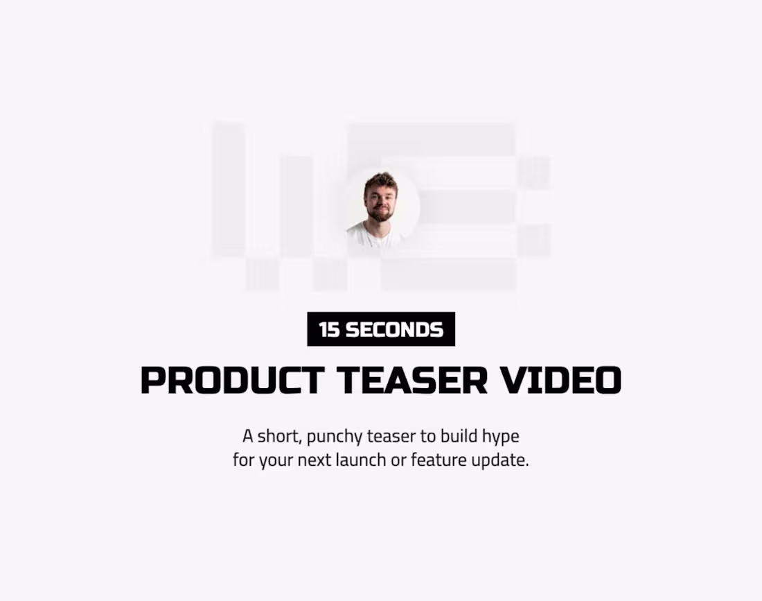 Cover image for Product Teaser Video - 15 seconds