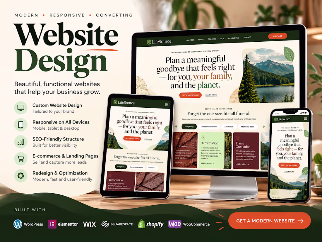 Cover image for Website Design, Website Redesign & Landing Pages