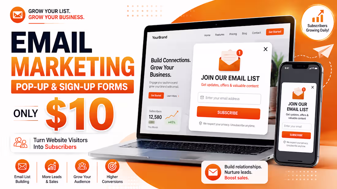 Cover image for Email Marketing Pop-Up & Sign-Up Form Setup