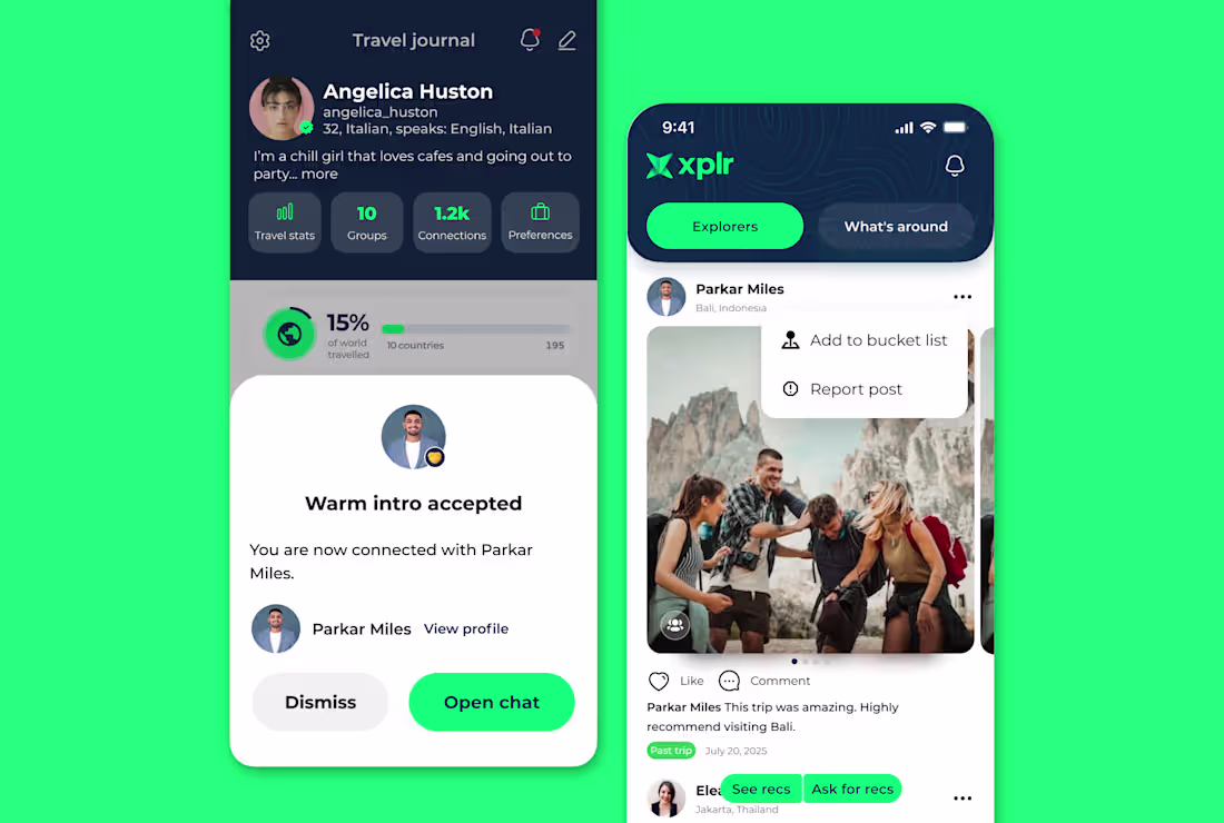Cover image for Redesigning a social travel app around trus and connection