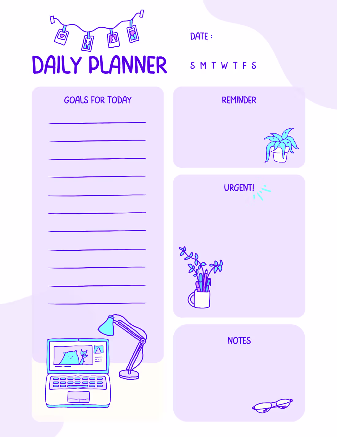 Cover image for Purple Daily, Weekly & Monthly