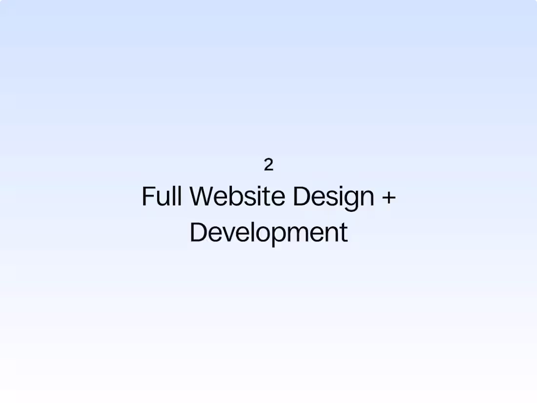 Cover image for Full Website Design + Development