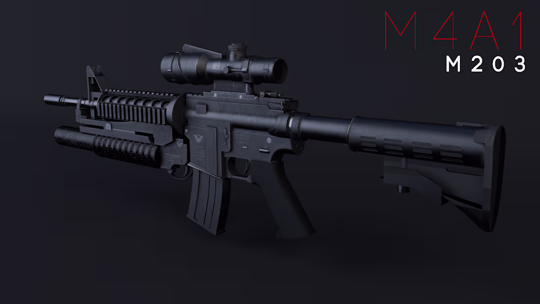 Cover image for Game-Ready Weapon Asset — M4A1, Full PBR Texture Set