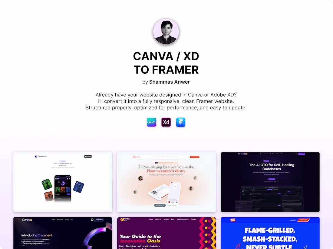 Cover image for Canva / XD to Framer Conversion
