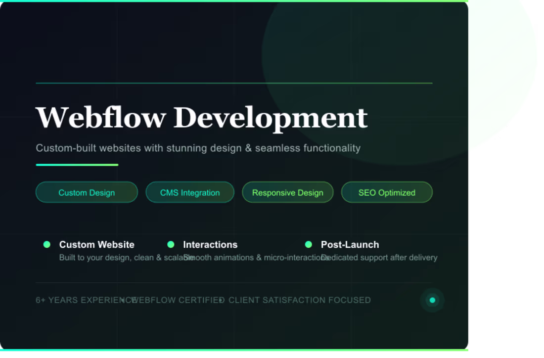 Cover image for Topnotch Webflow Development
