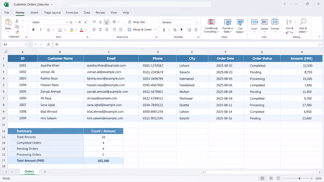 Cover image for Data Entry & Excel Spreadsheet Management