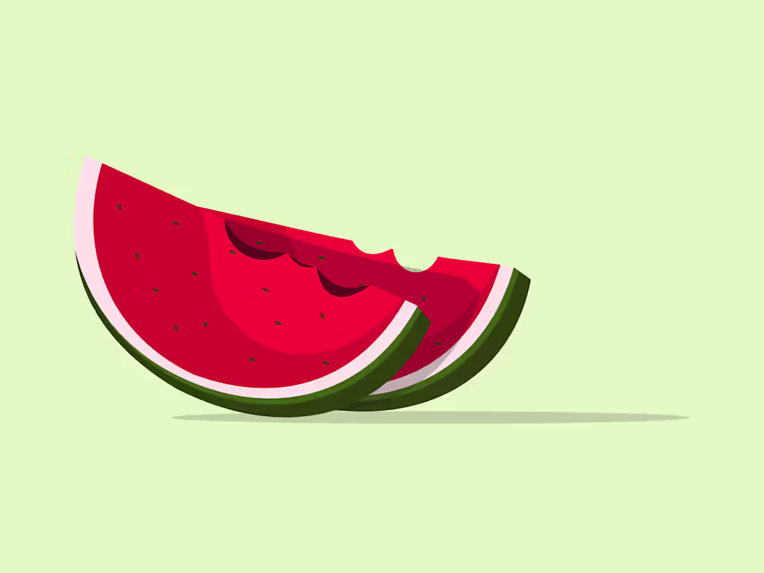 Cover image for Watermelon Slice Illustration