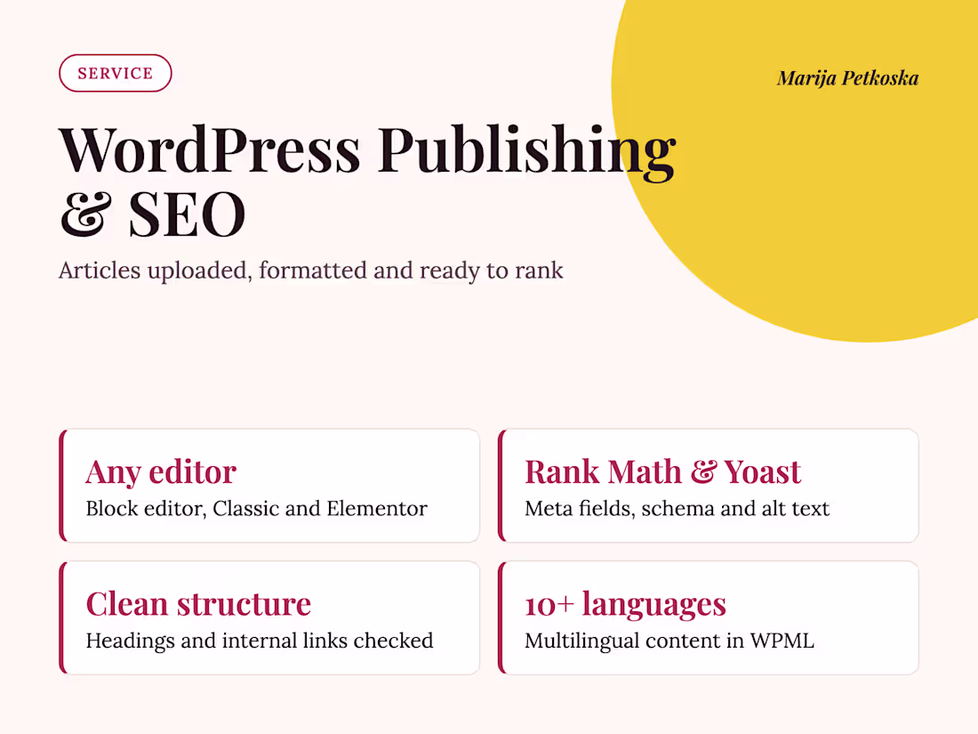 Cover image for WordPress Publishing and On-Page SEO