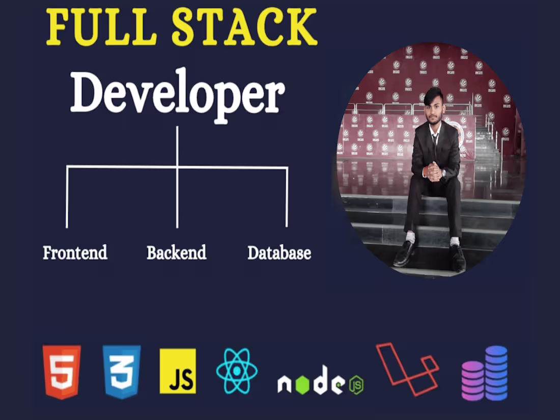 Cover image for I will make fullstack web app using react js, next js, mern 