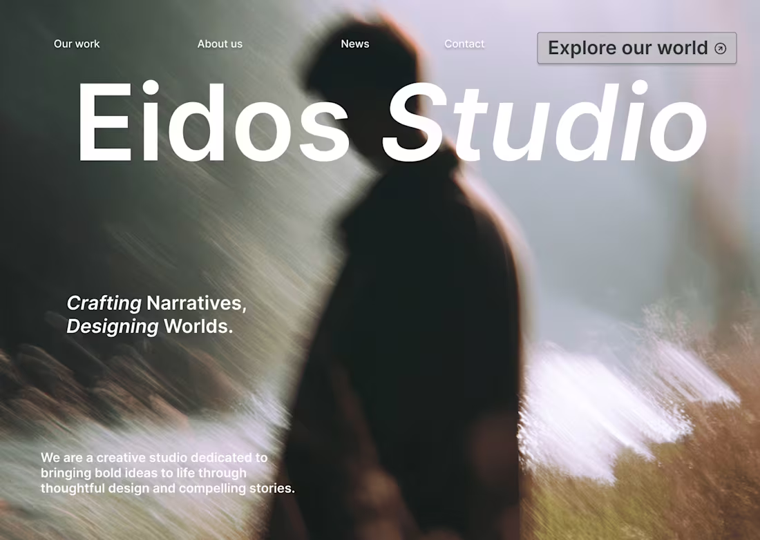 Cover image for Eidos Studio, Creative studio branding and website