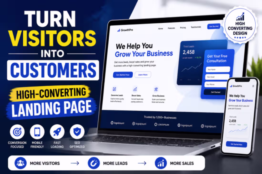Cover image for I will design a high-converting WordPress landing page for 