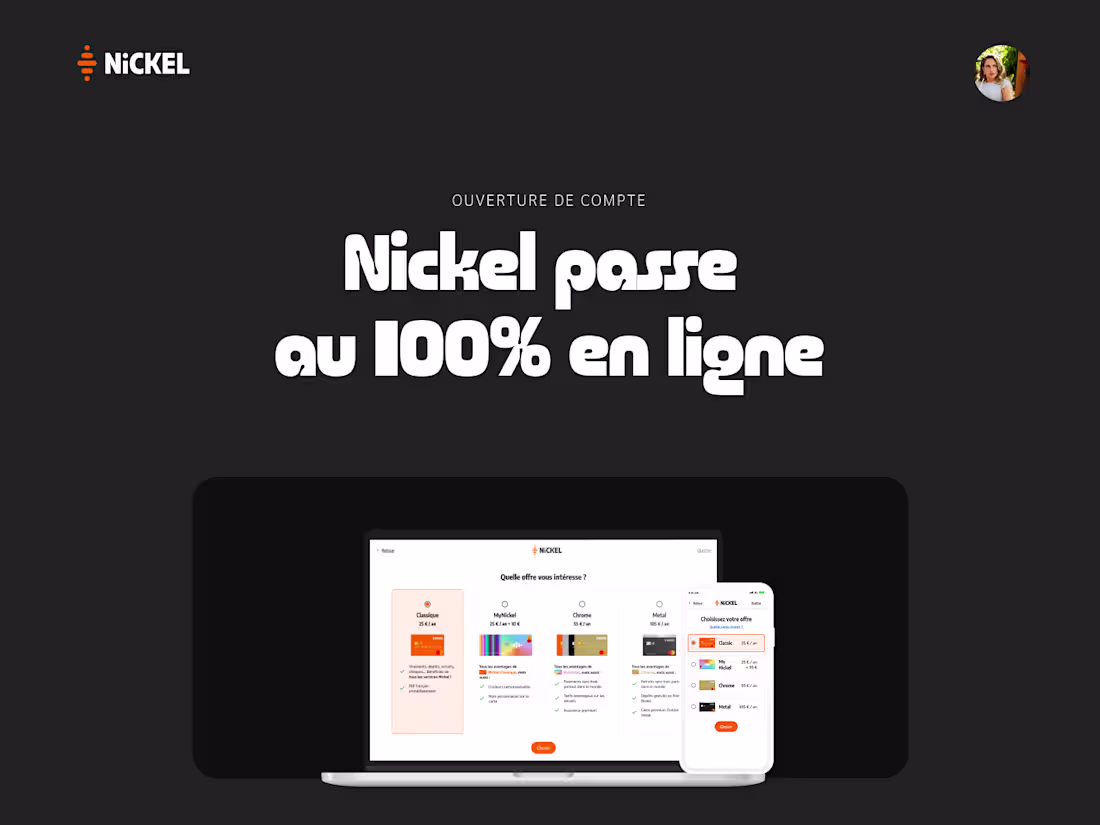 Cover image for Création Onboarding • UX UI • Nickel
