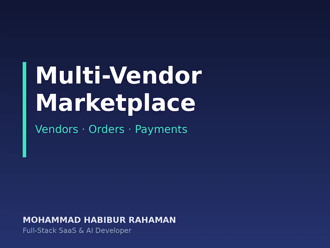 Cover image for Multi-Vendor Marketplace Platform