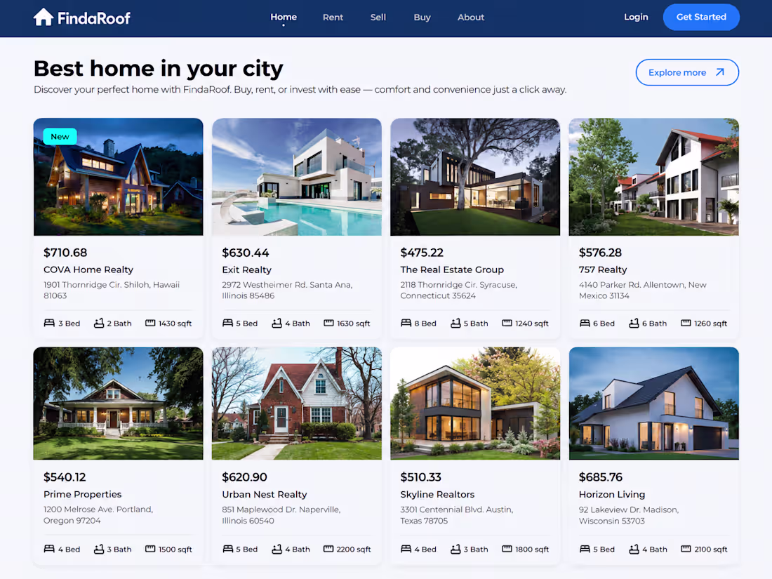 Cover image for FindaRoof is a modern real-estate
