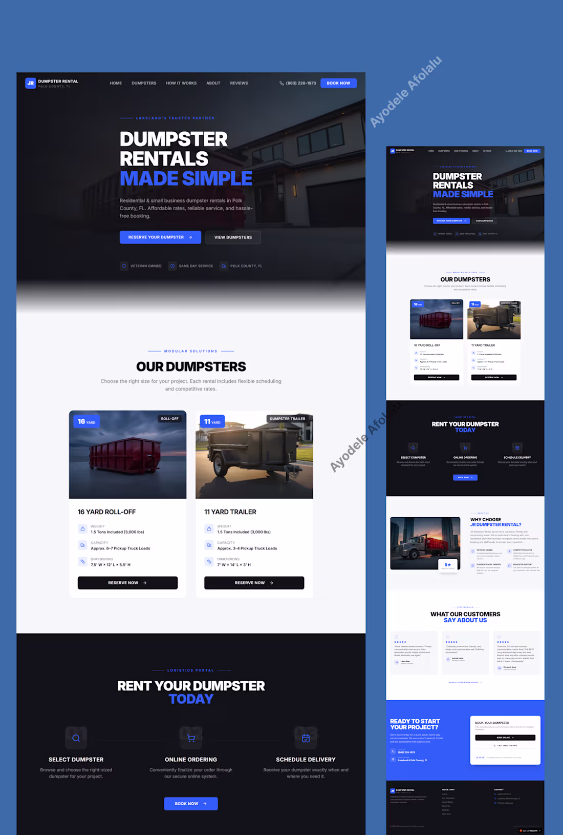 Cover image for Dumpster Rental Website Design
I designed