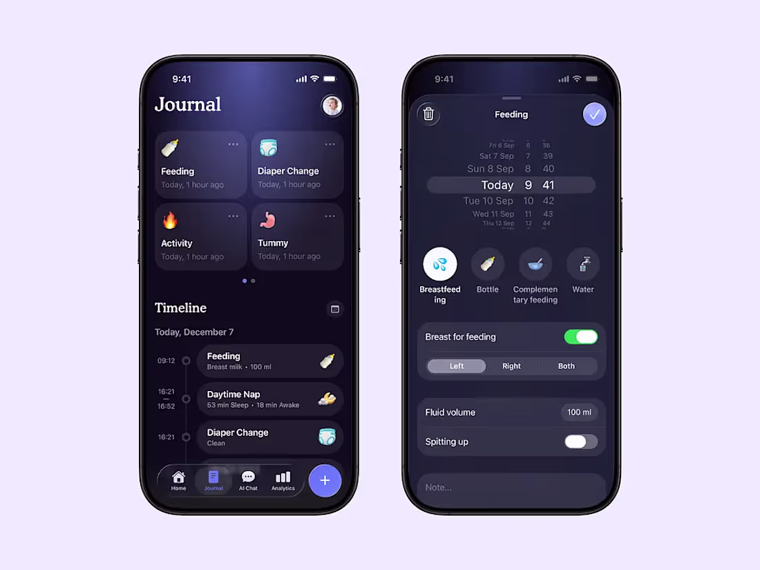 Cover image for Baby Sleep Tracker · Journal & Log · Mobile App