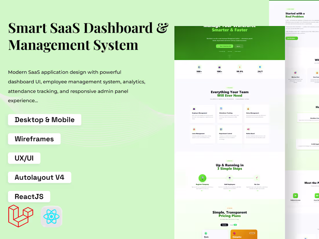 Cover image for Smart SaaS Dashboard & Employee
