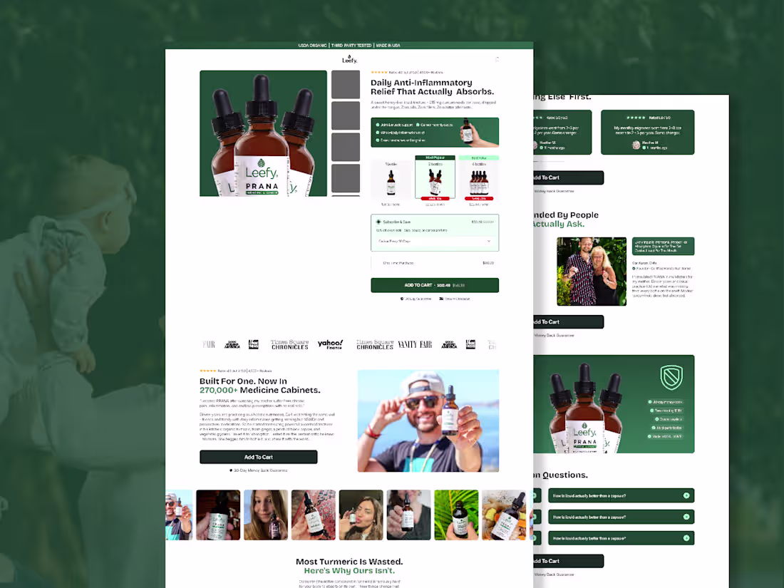 Cover image for Product Landing Page Built in Replo from Figma