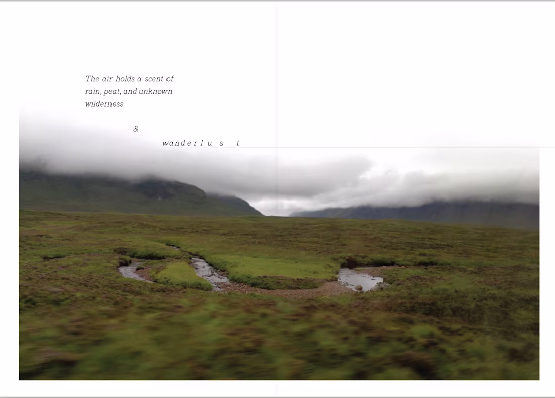 Cover image for Scotland Travel Book - Experimental book design