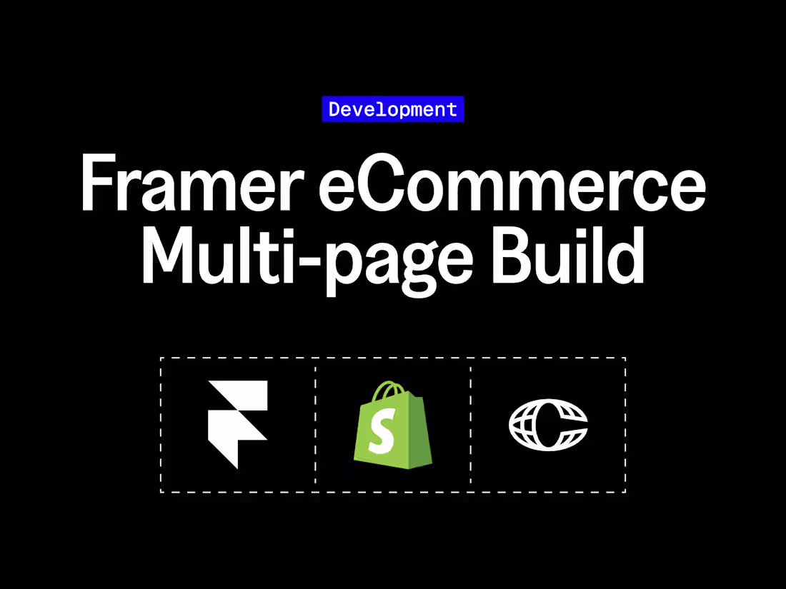 Cover image for Framer eCommerce Multi-page Build