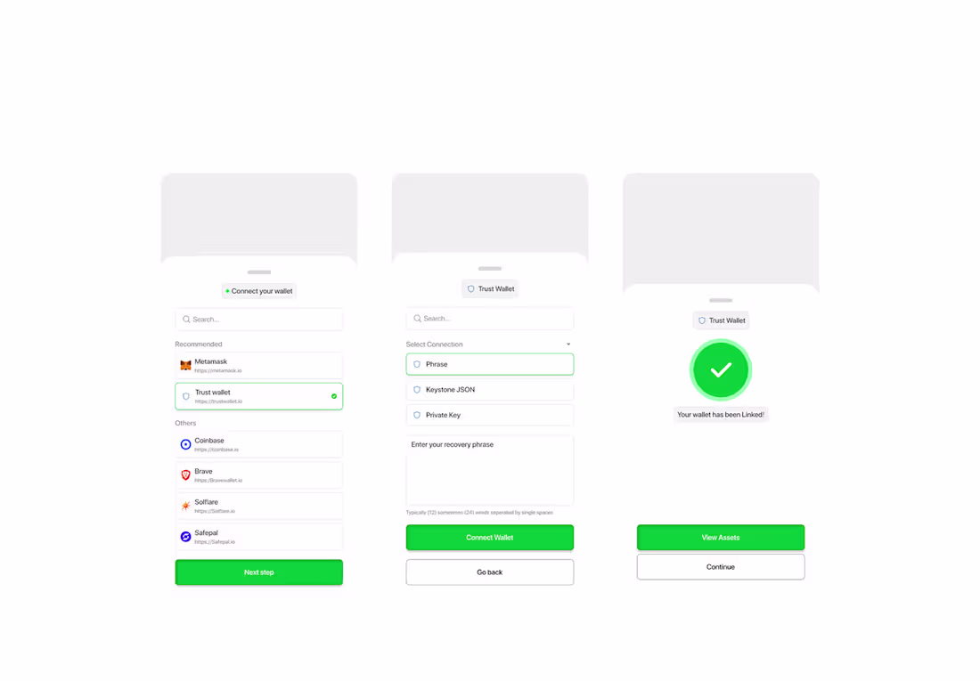Cover image for Web3 Wallet Connection Flow – UI Design