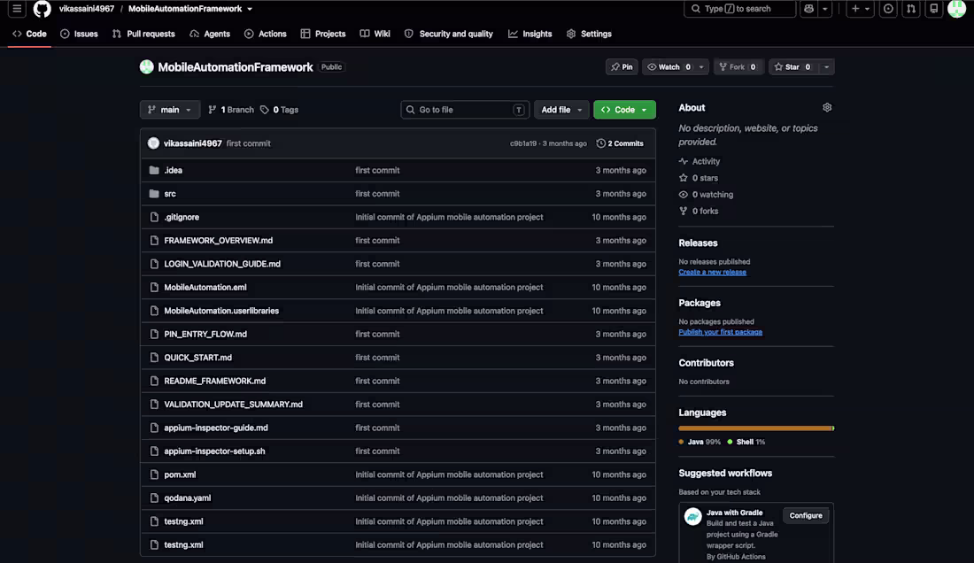 Cover image for Built a Selenium (Java) automation