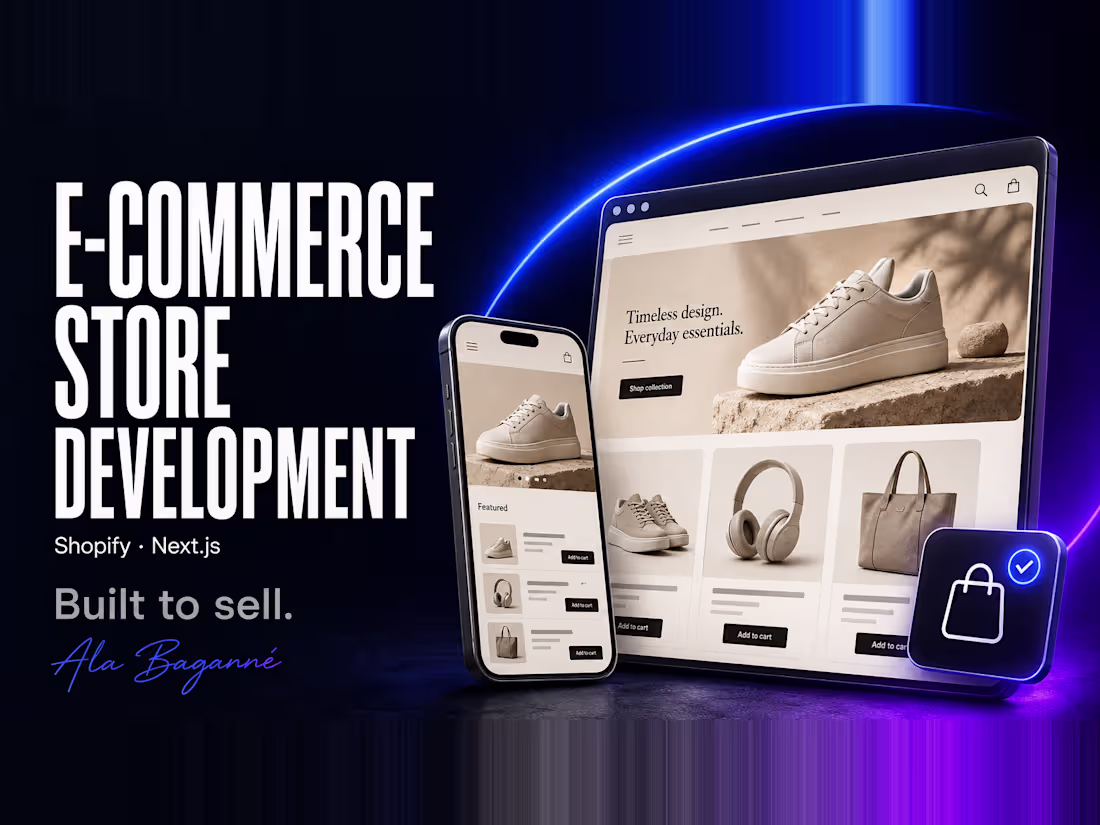 Cover image for E-commerce Development (Shopify or Next.js)