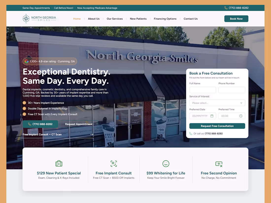 Cover image for Designed a modern healthcare website