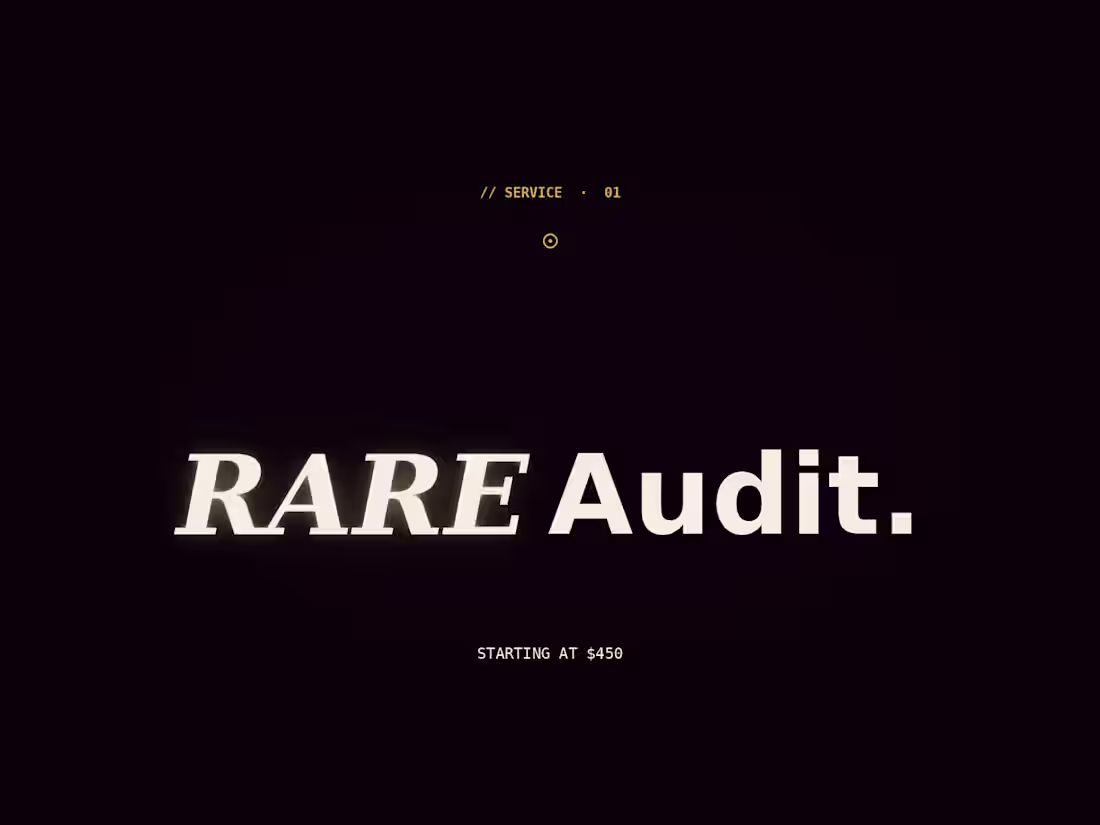 Cover image for Rare Audit — Digital Diagnostic + Roadmap