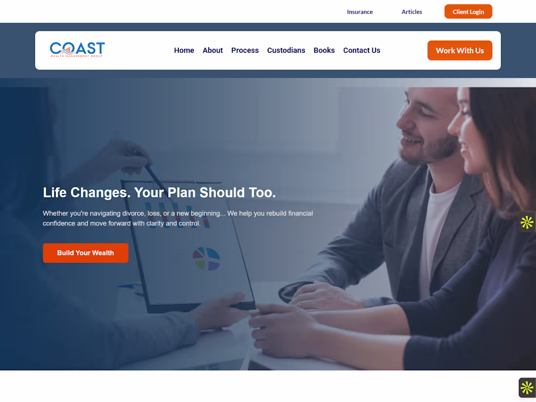 Cover image for •Designed a trust-first financial advisory