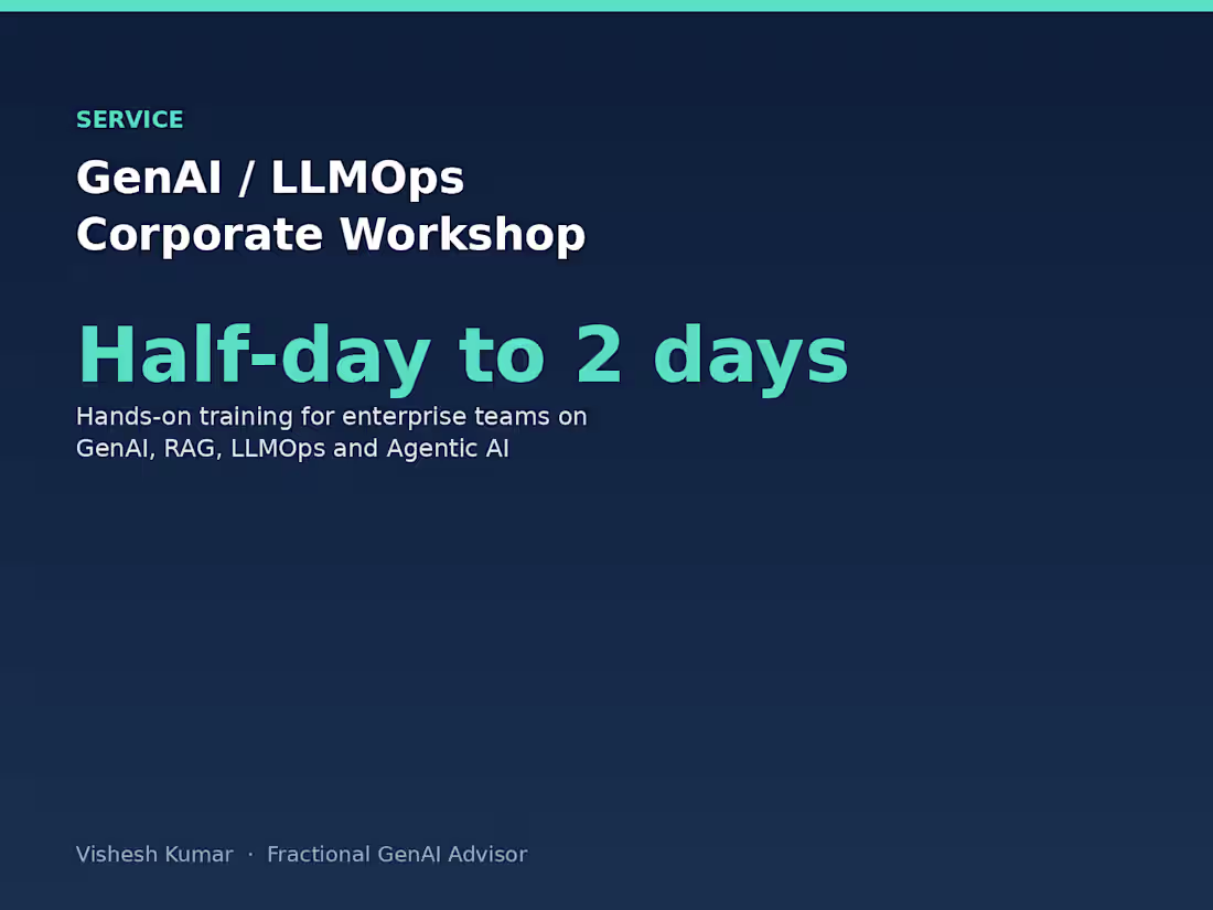 Cover image for GenAI / LLMOps Corporate Workshop